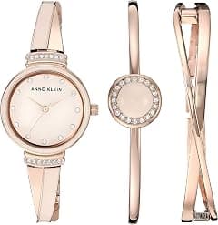 Anne Klein Women's Premium Crystal Accented Watch and Bangle Set - Amazon.ae Price Tracker