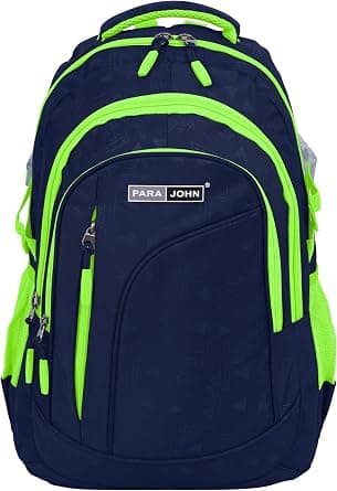 Parajohn School Backpack for Boys and Girls, Polyester Laptop Bag with Multiple Compartments, Water Resistant Travel Backpack on Amazon.ae - Price Tracker