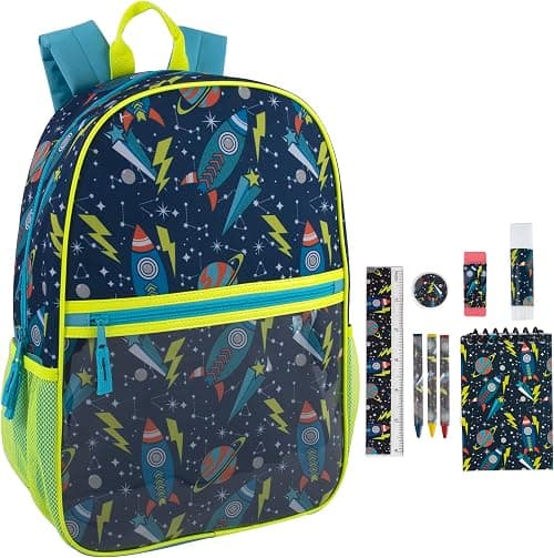 Trail maker Boys School Backpacks with School Supplies for Kids | 9 in 1 Backpack and School Supplies Kit for Boys على Amazon.ae - متتبع الأسعار