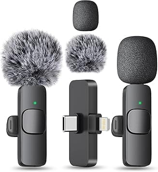 MAYBESTA Wireless Mini Microphone for iPhone, Android Phone - Bluetooth Lavalier Lapel Mic for Audio Video Recording - Clip on Content Creator Microphones for YouTube Tiktok Podcast Vlogging - Amazon.ae Price Tracker