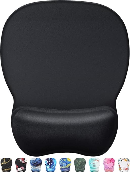 MROCO Ergonomic Mouse Pad with Gel Wrist Rest, Comfortable Mousepad with Smooth Wrist Support Surface and Non-Slip PU Base for Pain Relief, Computer, Laptop, Office & Home, 9.4 x 8.1 in, Black Color - Amazon.ae Price Tracker