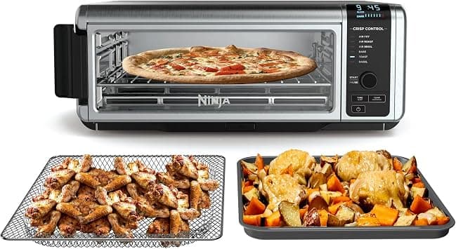 Ninja SP080 Foodi Digital Air Fry Countertop Oven with 6-in-1 Functionality, Flip Up & Away Capability for Storage Space, with Air Fry Basket, Wire Rack, Sheet Pan & Crumb Tray, Silver (Renewed) on Amazon.ae - Price Tracker
