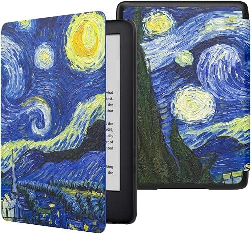 MoKo Case Fits All-New Kindle (10th Generation - 2019 Release Only), Thinnest Protective Shell Cover with Auto Wake/Sleep, Will Not Fit Kindle Paperwhite 10th Generation 2018 - Starry Night on Amazon.ae - Price Tracker