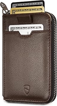 Vaultskin Notting Hill zip wallet with RFID protection (Brown) on Amazon.ae - Price Tracker