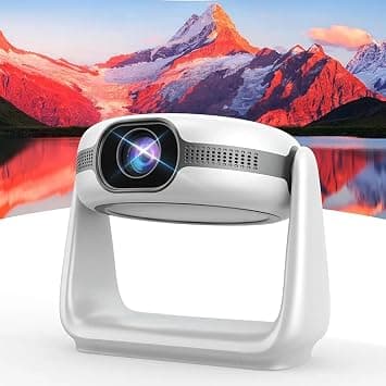 Portable Projector with Auto Focus and Keystone, 4K Support, 600 ANSI Lumens, WiFi 6, Bluetooth 5.2, Battery Powered, 1080P Native Full HD, Home Theatre Projector for Smartphone and TV على Amazon.ae - متتبع الأسعار