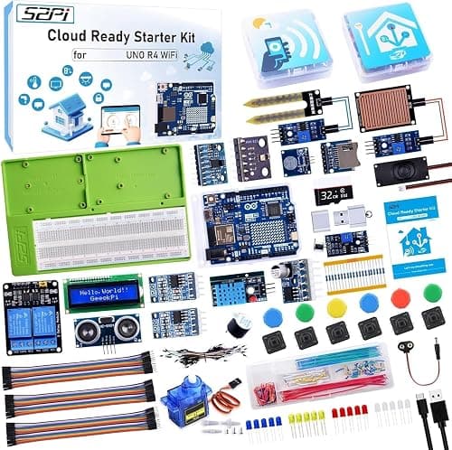 GeeekPi Cloud Ready Starter Kit with UNO R4 WiFi, Bluetooth, I2C, 12x8 LED Matrix, IoT Integration and Tutorials for Beginners & Engineers on Amazon.ae - Price Tracker