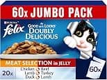 Purina Felix As Good As It Looks Doubly Delicious Meat Selection Cat Food Promo Pack (85g) (50+10 Free) [Amazon Exclusive] - Amazon.ae Price Tracker