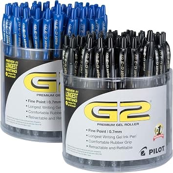 PILOT G2 Premium Refillable & Retractable Rolling Ball Gel Pens, Fine Point, Black/Blue Inks, Pack of 2 Tubs (144 Total) (56040) on Amazon.sa - Price Tracker