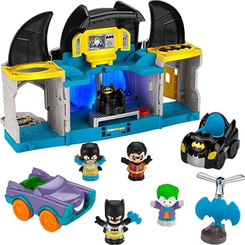 Fisher-Price Little People DC Super Friends Toddler Toy Deluxe Batcave Playset with Batman Figure for Pretend Play Ages 18+ Months (Amazon Exclusive) on Amazon - Best Deal Finder