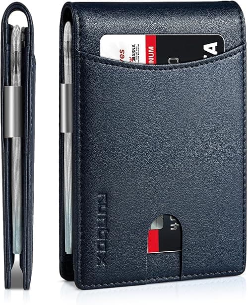 RUNBOX Top Layer Genuine Cowhide Leather Wallet for Men Slim Mens Wallet-Money Clip RFID Wallet-Gift Box, 1. on Amazon.ae - Price Tracker