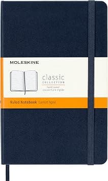 Moleskine Notebook, Medium, Ruled, Sapphire Blue, Hard Cover (4.5 x 7) - متتبع أسعار Amazon.sa