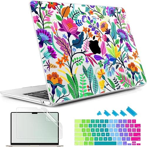 May Chen Compatible with MacBook Air 13.6 Inch Case 2024 2023 2022 Model A3113 M3 A2681 M2 Chip, Plastic Hard Shell Case for MacBook Air 13.6" with Liquid Retina Display,Bright Colorful Flowers on Amazon.ae - Price Tracker