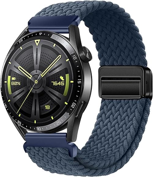 Watch Strap Compatible with Huawei GT5 46mm GT4 GT3 GT2 46mm, Magnetic Braided Sport Straps Compatible with Garmins Vivoactive 4/Amazfits GTR 4 47mm/GTR 3 47mm, Nylon Watch Band 22mm on Amazon.ae - Price Tracker