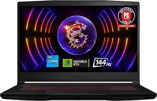 MSI Thin GF63 15.6" 144Hz Gaming Laptop: 12th Gen Intel Core i5-12450H, NVIDIA GeForce RTX 4050, 32GB DDR4, 1TB NVMe SSD, Type-C, Cooler Boost 5, Win11 Home: Black on Amazon.ae - Price Tracker