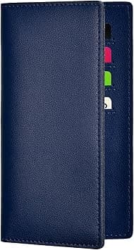 Hoffi Black Checkbook Covers for Personal Duplicate Checks, Genuine Leather Checkbooks Register Cover Holder Wallets for Women & Men, Blue, One size, Classic on Amazon.ae - Price Tracker