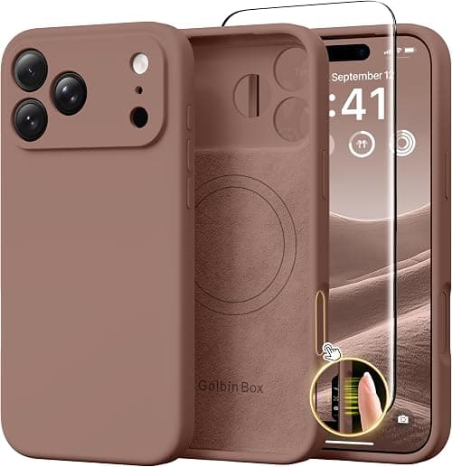 GolbinBox Magnetic for iPhone 17 Pro Max Case, Silicone Cover, Brown on Amazon.ae - Price Tracker