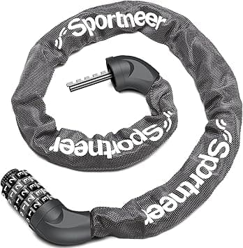 Sportneer Bike Lock Bicycle Chain Lock, 5-Digit Resettable Combination Anti-Theft Bike Locks - Amazon.ae Price Tracker