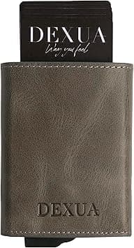 Istanbul RFID-Protected Minimalist Credit Card Holder: Slim, Unisex, Pop-Up Aluminium Card Case, Alcantare Coin & Cash Slot Leather Wallet for Men & Women (Sky Grey) on Amazon.ae - Price Tracker