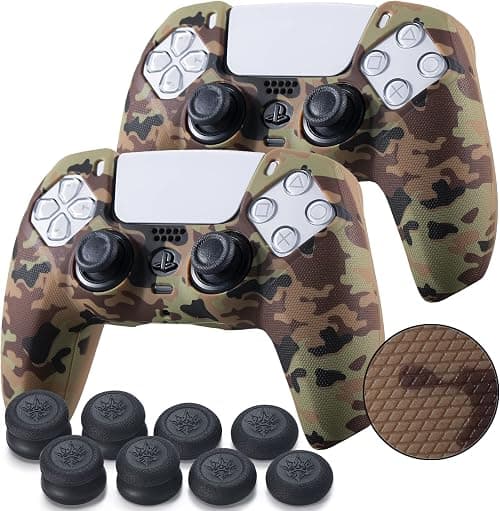 YoRHa Grip Texture Silicone Skin for PS5 Dualsense Controller x 2(Desert Camouflage) with Pro Thumb Grips x 8 on Amazon.ae - Price Tracker
