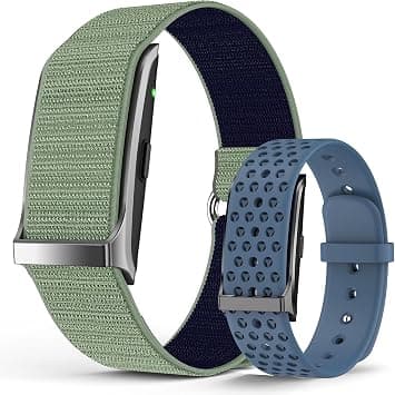 Smart Bracelet, Wearable Activity & Fitness Tracker Band, 24H Sleep Tracker, All-Day Continuous Heart Rate Blood Pressure Stress HRV Monitor, 173 Sport Modes Smart Wristband with 2 Bands (Blue/Green) على Amazon.ae - متتبع الأسعار