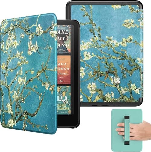 MoKo Kindle Paperwhite(12th Generation-2024) & Kindle Colorsoft Signature Edition 2024 Case, Lightweight Case with Auto Wake/Sleep Strap for Kindle Paperwhite 2024, Apricot Bloom on Amazon.ae - Price Tracker
