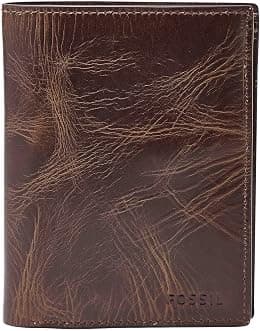 Fossil Men's RFID-Blocking Leather Large Capacity International Combination Bifold Wallet - Best Deal Finder