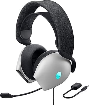Alienware AW520H Wired Gaming Headset - Dolby Atmos, Unidirectional, AlienFX 16.8 Million RGB Colors, Microphone Mute, Volume On-Headset Controls, 40mm Hi-Res Certified - Lunar Light, Lunar Light على Amazon.ae - متتبع الأسعار