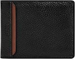 Fossil Men's Huntington Bifold with Flip ID, Black - Best Deal Finder