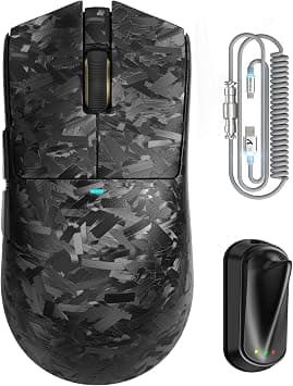 ATTACK SHARK X11 ULTRA Wireless Gaming Mouse With C06 Ultra LED Cable, Carbon Fiber, 54L15 MCU, PAW3950MAX Sensor, Super Light 63g, 8000Hz, BT/2.4G Wireless/Wired, 42000 DPI on Amazon - Best Deal Finder