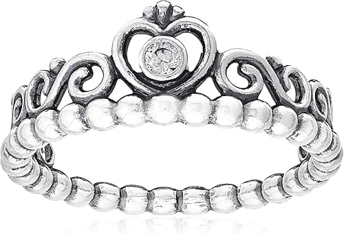 Pandora Signature Women's Sterling Silver Princess Tiara Crown Cubic Zirconia Ring on Amazon.ae - Price Tracker