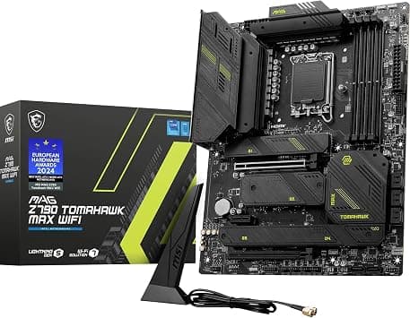 MSI MAG Z790 Tomahawk Max WIFI ATX Motherboard, LGA1700 Socket, Intel Z790 Chipset, 4x DDR5 Slots, 192GB Max Memory, Wi-Fi 7, BT 5.4, 2x PCIe x16, HDMI, USB-A 3.2, USB-C 3.2 - Black على Amazon.ae - متتبع الأسعار