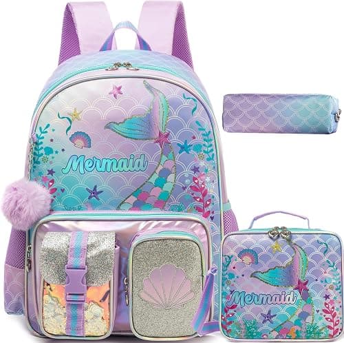HTgroce Backpack for Girls Elementary Bookbag for School Backpack Set Girls Preschool Book Bag with Lunch Box Pencil Case on Amazon.ae - Price Tracker