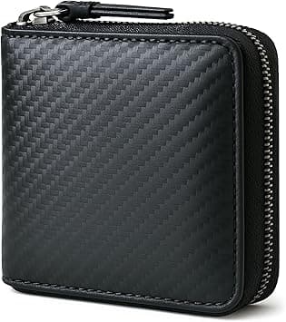 Alldaily RFID Blocking Wallets for Men with Zipper Bifold RFID Card Holder, Black, Modern on Amazon.ae - Price Tracker