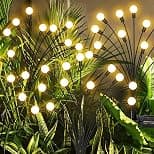 HJB VISSO 2 Pack Solar Garden Lights, Solar Swaying Light, Sway by Wind, 8 LED Warm White Solar Outdoor Lights, New Upgraded, High Flexibility Iron Wire & Heavy Bulb Base,Yard Patio Pathway Decoration - Amazon.ae Price Tracker