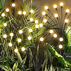 HJB VISSO 2 Pack Solar Garden Lights, Solar Swaying Light, Sway by Wind, 8 LED Warm White Solar Outdoor Lights, New Upgraded, High Flexibility Iron Wire & Heavy Bulb Base,Yard Patio Pathway Decoration - Amazon.ae Price Tracker