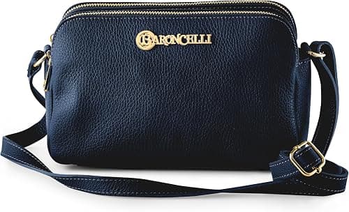 Baroncelli Crossbody Bag Made in Italy with Long Stripe Genuine Italian Soft Leather على Amazon.ae - متتبع الأسعار
