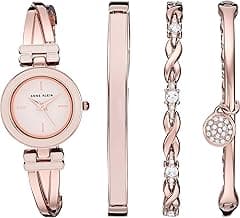 Anne Klein Women's Bangle Watch and Premium Crystal Accented Bracelet Set - Amazon.ae Price Tracker