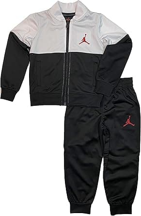 Nike Boy`s Two Piece Tracksuit Jacket & Pants Set (White(755305-098)/Black, 4) on Amazon.ae - Price Tracker