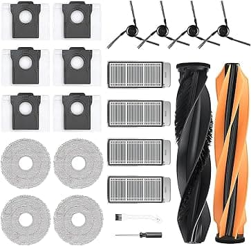 22-Piece Accessory Set for Dreame X50 Ultra Complete/L40s Pro Ultra Accessories/L50 Pro Ultra/Mova V50 Ultra/X50 Master/Matrix10 Ultra Robot Vacuum Cleaner Accessories, 2 Main Brushes, 4 Filters, 6 على Amazon.ae - متتبع الأسعار