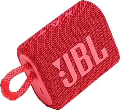 JBL Go 3 - Portable Mini Bluetooth Speaker, big audio and punchy bass, IP67 waterproof and dustproof, 5 hours of playtime, speaker for home, outdoor and travel (Red) - Best Deal Finder