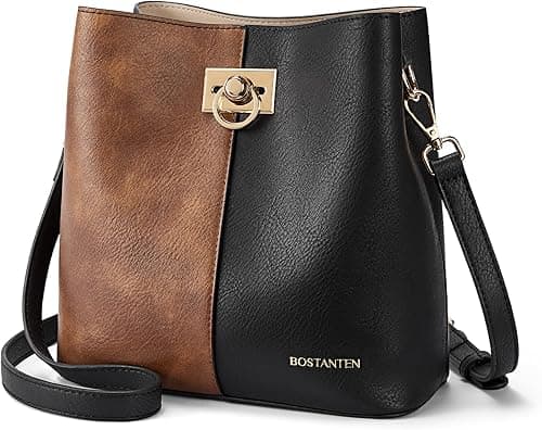 BOSTANTEN Small Bucket Bag for Women Trendy Vegan Leather Crossbody Bags Shoulder Purses Designer Ladies Handbags on Amazon.ae - Price Tracker