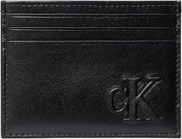 Calvin Klein BOLD CK CARDHOLDER Mens Cardholder, Black, OS - Best Deal Finder