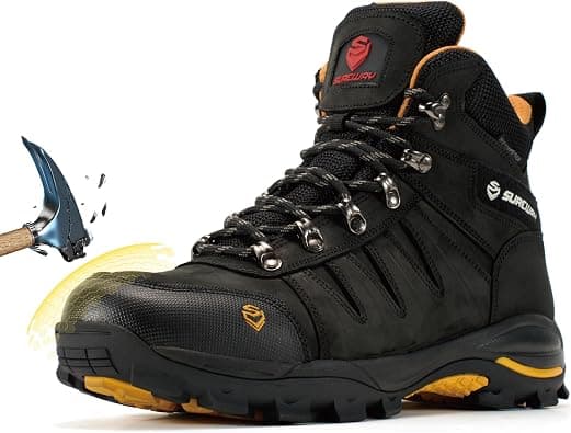 SUREWAY Men's 6" Waterproof Work Boots - Soft/Steel Toe,Leather Lace Up,EH Rated, Slip Resistant Outsole for Construction, Roofing & Hunting on Amazon.ae - Price Tracker