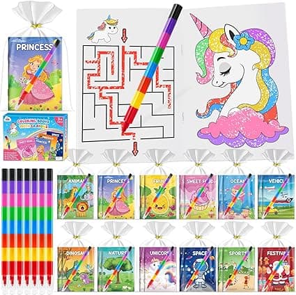 ZMLM 24 Coloring Books for Kids Party Favors: Bulk 24 Crayons Mini Coloring Books for Kids Ages 4-8 Birthday Goodie Bags Stuffers Toddlers Return Gifts Classroom Prizes Teacher Crafts (Classic) on Amazon.ae - Price Tracker