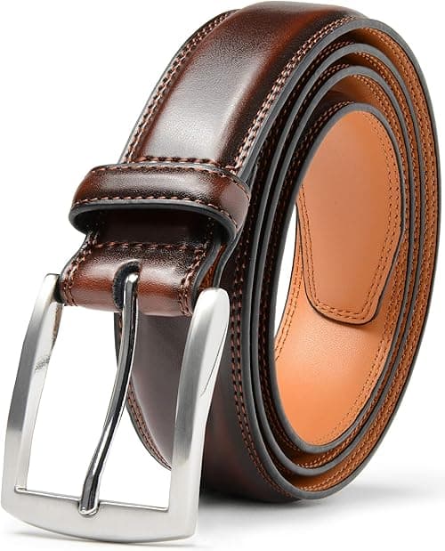 Belts For Men - Men's Dress Belt - Hand Made 100% Cow Leather Belt For Men on Amazon.ae - Price Tracker