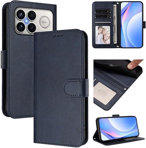 Case Compatible with Xiaomi Poco F8 Ultra 5G,Compatible with Redmi K90 Pro Max 5G Lanyard Card Slot Wallet Magnetic Clasp Flip Stand Cover Blue on Amazon.ae - Price Tracker