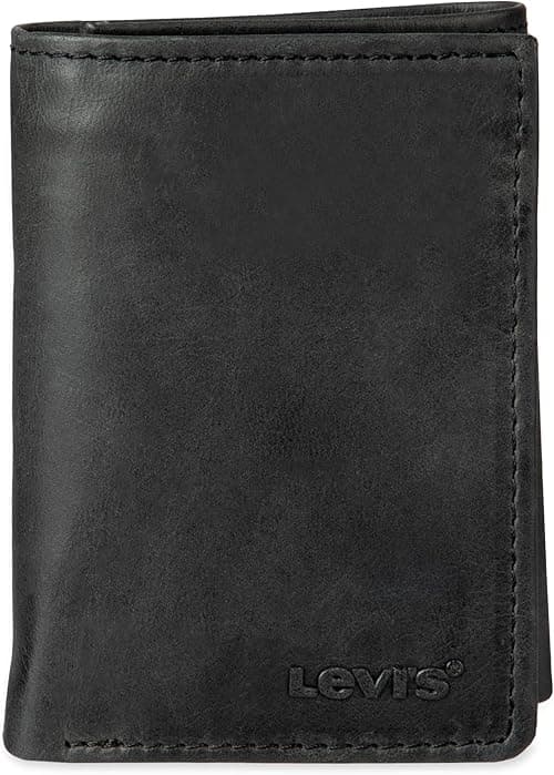 Levi's Men's Trifold Wallet-Sleek and Slim Includes Id Window and Credit Card Holder on Amazon.ae - Price Tracker