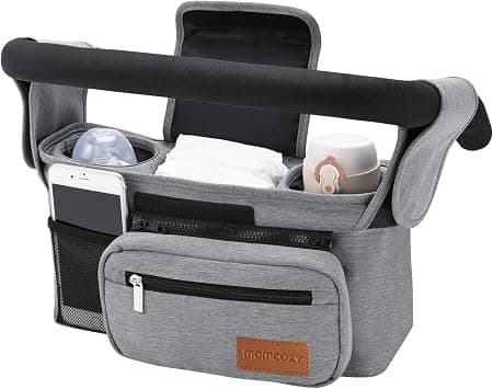 Momcozy Universal Stroller Organizer with Insulated Cup Holder Detachable Phone Bag & Shoulder Strap, Fits for Stroller Like Uppababy, Baby Jogger, Britax, BOB, Umbrella and Pet Stroller - Amazon.ae Price Tracker