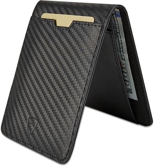Vaultskin MANHATTAN Slim RFID Blocking Bifold Leather Wallet for Men - Minimalist Front Pocket Card Holder, Holds 9 Cards & Cash, Premium Italian Leather on Amazon.ae - Price Tracker