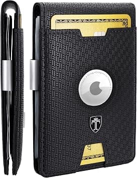 TRAVANDO AirTag* Wallet Mens Wallet with Money Clip Air Tag Wallet Card Holder RFID Blocking Bifold Gifts for Men - متتبع أسعار Amazon.sa